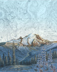 Mount Rainier Silver Forest Trail Print RC