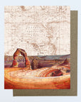a final switchback greeting card featuring artist Katie Jeanne Reim's Arches, Utah, print