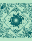 final switchback cotton bandana print in backcountry mint by artist Katie Jeanne Reim