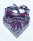 final switchback cotton bandana in backcountry scree featuring artist Katie Jeanne Reim's prints