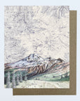 a final switchback greeting card featuring artist Katie Jeanne Reim's Baker, Washington, print