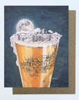 a final switchback greeting card featuring artist Katie Jeanne Reim's Beervana, Oregon, print