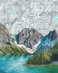 final switchback print of colchuck lake enchantments in washington by Katie Jeanne Reim