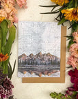 final switchback's greeting card featuring a contours of national parks print by artist Katie Jeanne Reim