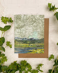 final switchback's greeting card featuring a contours of national parks print by artist Katie Jeanne Reim