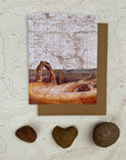 final switchback's greeting card featuring a contours of national parks print by artist Katie Jeanne Reim