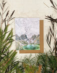 final switchback's greeting card featuring a contours of national parks print by artist Katie Jeanne Reim
