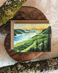 final switchback's greeting card featuring a contours of Oregon print by artist Katie Jeanne Reim