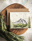 final switchback's greeting card featuring a contours of Oregon print by artist Katie Jeanne Reim