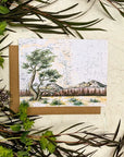 final switchback's greeting card featuring a contours of Oregon print by artist Katie Jeanne Reim