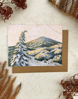 final switchback's greeting card featuring a contours of Oregon print by artist Katie Jeanne Reim