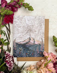 final switchback's greeting card featuring a contours of Oregon print by artist Katie Jeanne Reim