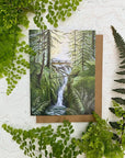 final switchback's greeting card featuring a contours of Washington print by artist Katie Jeanne Reim
