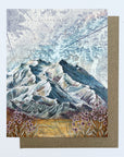 a final switchback greeting card featuring artist Katie Jeanne Reim's Denali, Alaska, print