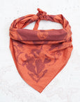 final switchback cotton bandana in desert nights orange featuring artist Katie Jeanne Reim's prints