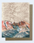 final switchback greeting card featuring Katie Jeanne Reim's great basin wheeler, Nevada, print