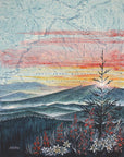 Final Switchback print of great smoky mountains, Oregon, by artist Katie Jeanne Reim