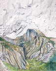 final switchback nature-inspired print of Half Dome, California, by artist Katie Jeanne Reim