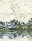 final switchback print of Loch Rocky Mountain National Park, Colorado, by artist Katie Jeanne Reim