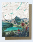 final switchback greeting card featuring Katie Jeanne Reim's Mount Glacier Grinnell print