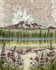 final switchback print of the mount rainier reflections in washington by Katie Jeanne Reim