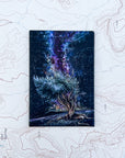 a final switchback button magnet featuring Katie Jeanne Reim's great basin bristlecone print