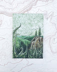 a final switchback button magnet featuring Katie Jeanne Reim's tillamook print