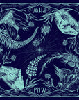 final switchback cotton bandana print in PNW navy by artist Katie Jeanne Reim