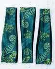 3 final switchback quick dry headbands featuring artist Katie Jeanne Reim's ferns print