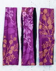 3 final switchback quick dry headbands featuring artist Katie Jeanne Reim's Wildberry print