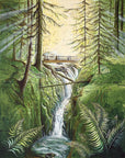 final switchback sol duc falls olympic national park in washington print by Katie Jeanne Reim