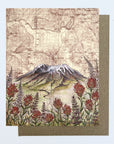 a final switchback greeting card featuring artist Katie Jeanne Reim's Saint Helens wildflowers, Washington, print