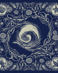 final switchback cotton bandana print in Tidepool deep by artist Katie Jeanne Reim