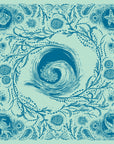 final switchback cotton bandana print in Tidepool Shallow by artist Katie Jeanne Reim