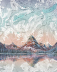 final switchback greeting card featuring Katie Jeanne Reim's two medicine lake glacier national park, Montana, print