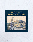 final switchback vinyl waterproof sticker featuring Katie Jeanne Reim's mount bachelor print