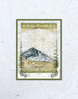final switchback vinyl waterproof sticker featuring Katie Jeanne Reim's mount hood timberline trail print
