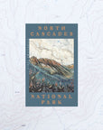 final switchback vinyl waterproof sticker featuring Katie Jeanne Reim's north cascades, cascade pass print