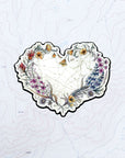 final switchback vinyl waterproof sticker featuring Katie Jeanne Reim's wildheart print