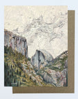 a final switchback greeting card featuring artist Katie Jeanne Reim's Yosemite print