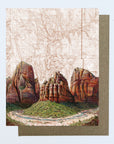 a final switchback greeting card featuring artist Katie Jeanne Reim's Zion print