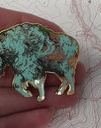 enamel goat pin by final switchback featuring Katie Reim's art video