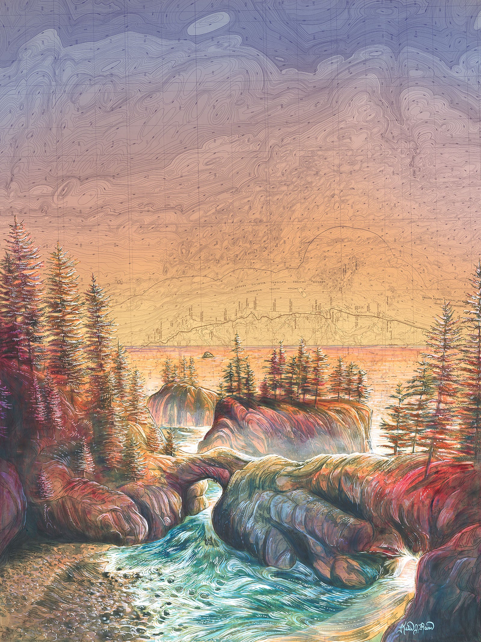 Natural Bridges, Samuel H. Boardman Coast Print