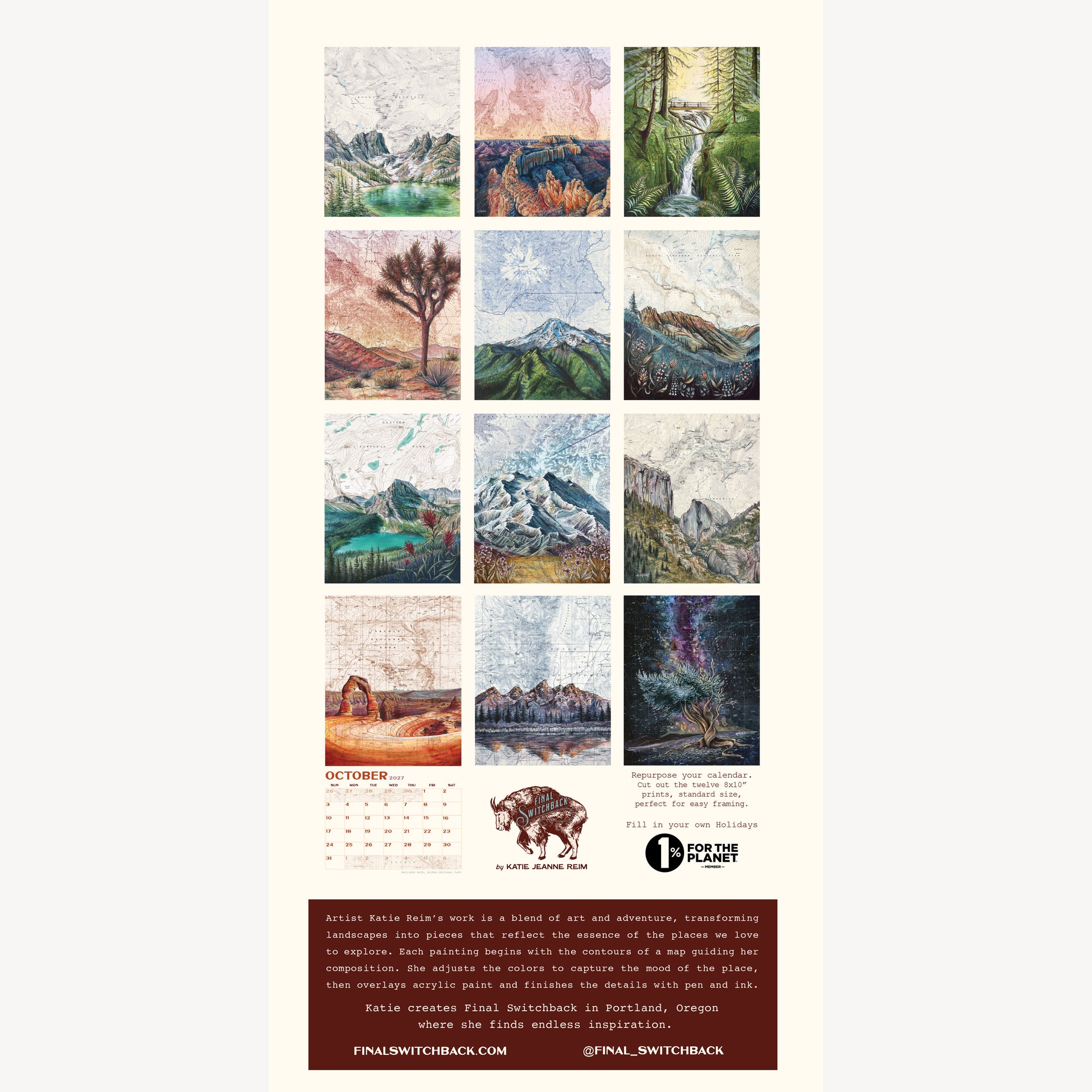 National Parks 2027 Wall Calendar PREORDER