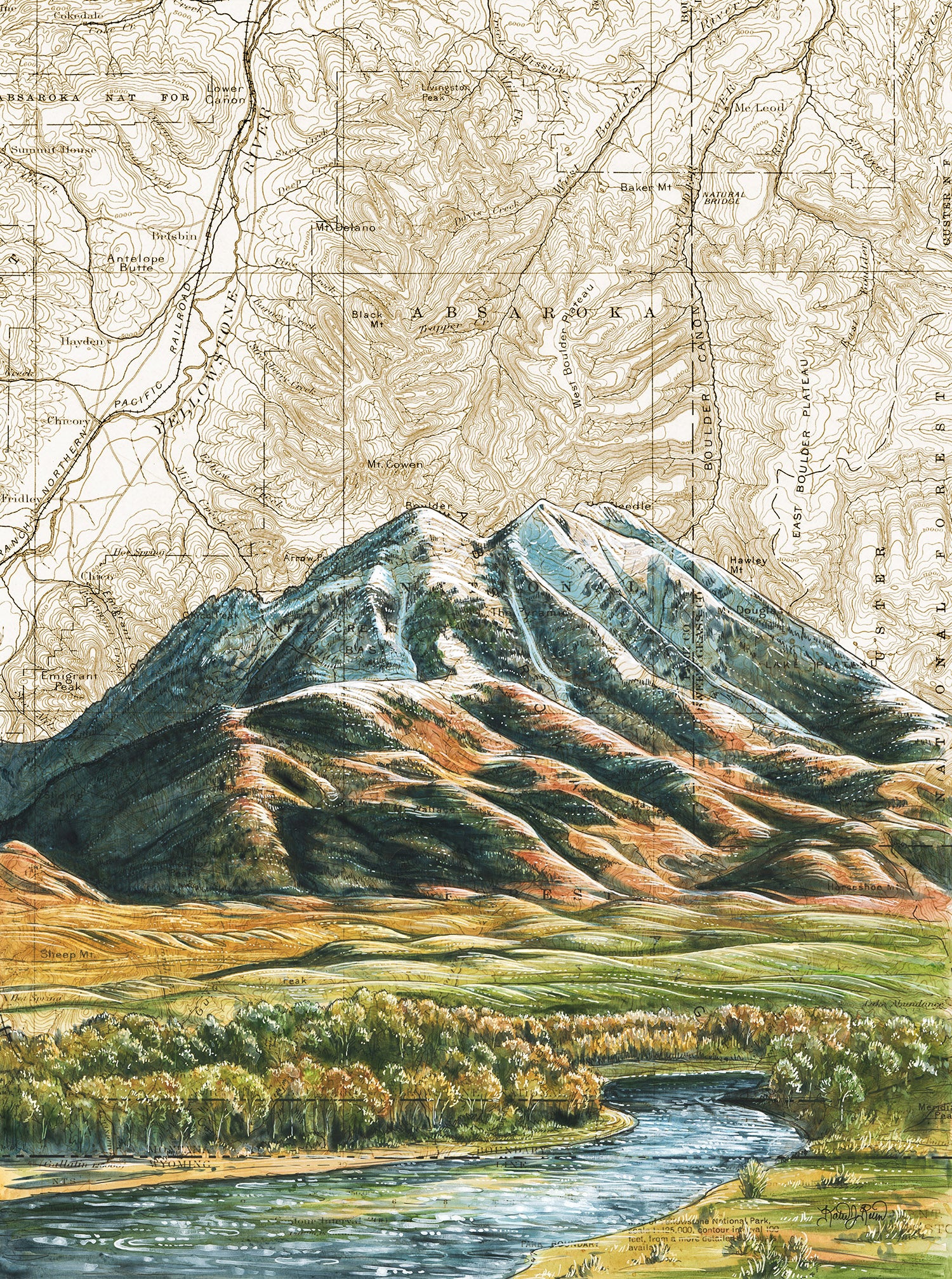 Emigrant Peak, Montana Fine Art Print