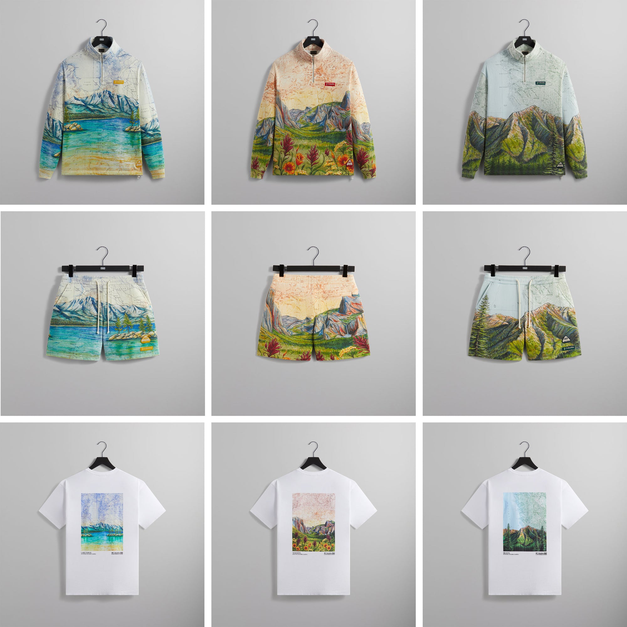 printed clothes with a final switchback print for a custom commission project for Kith x Columbia