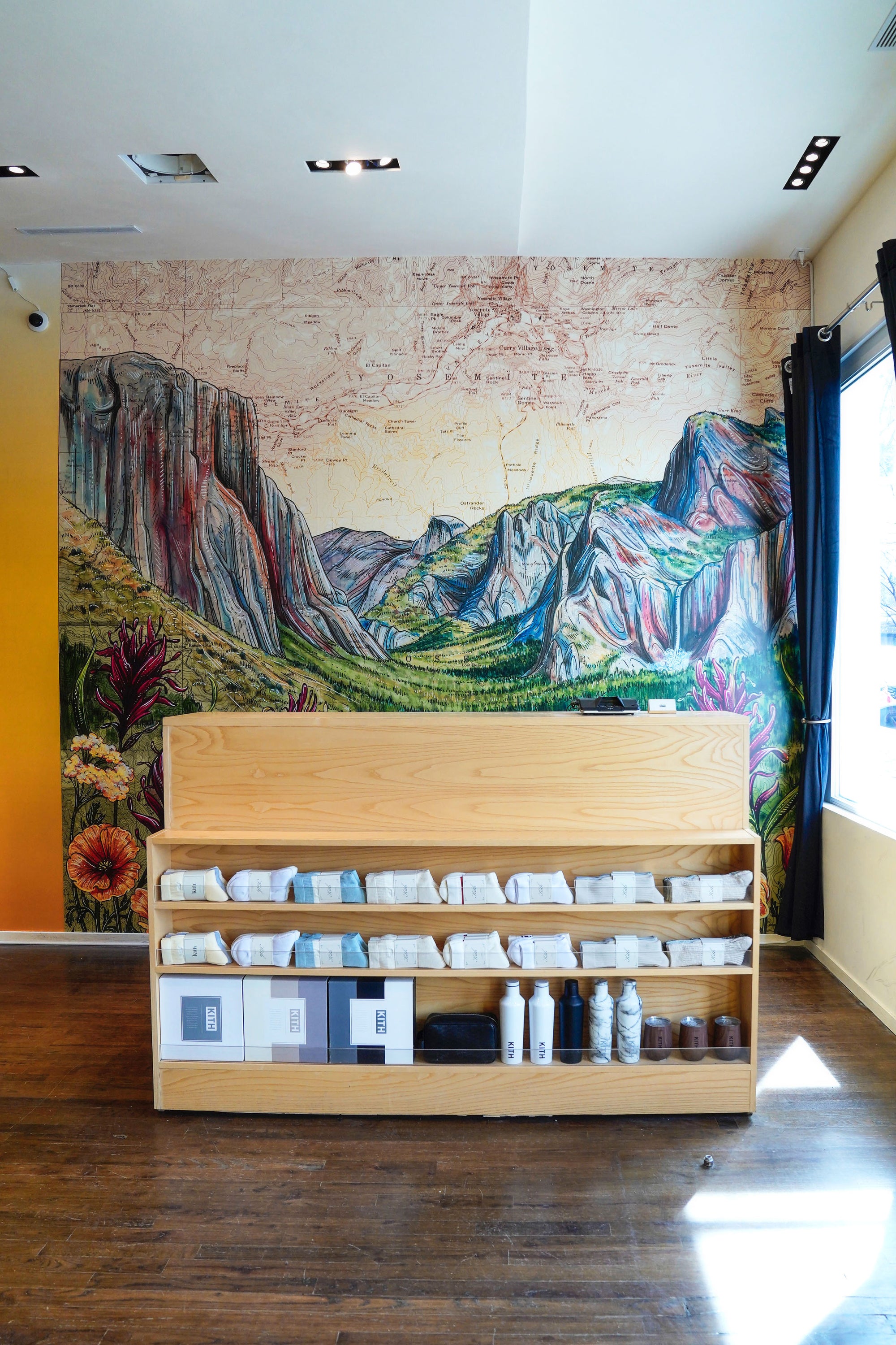 wall Muriel with the final switchback print for a custom commission project for Kith x Columbia