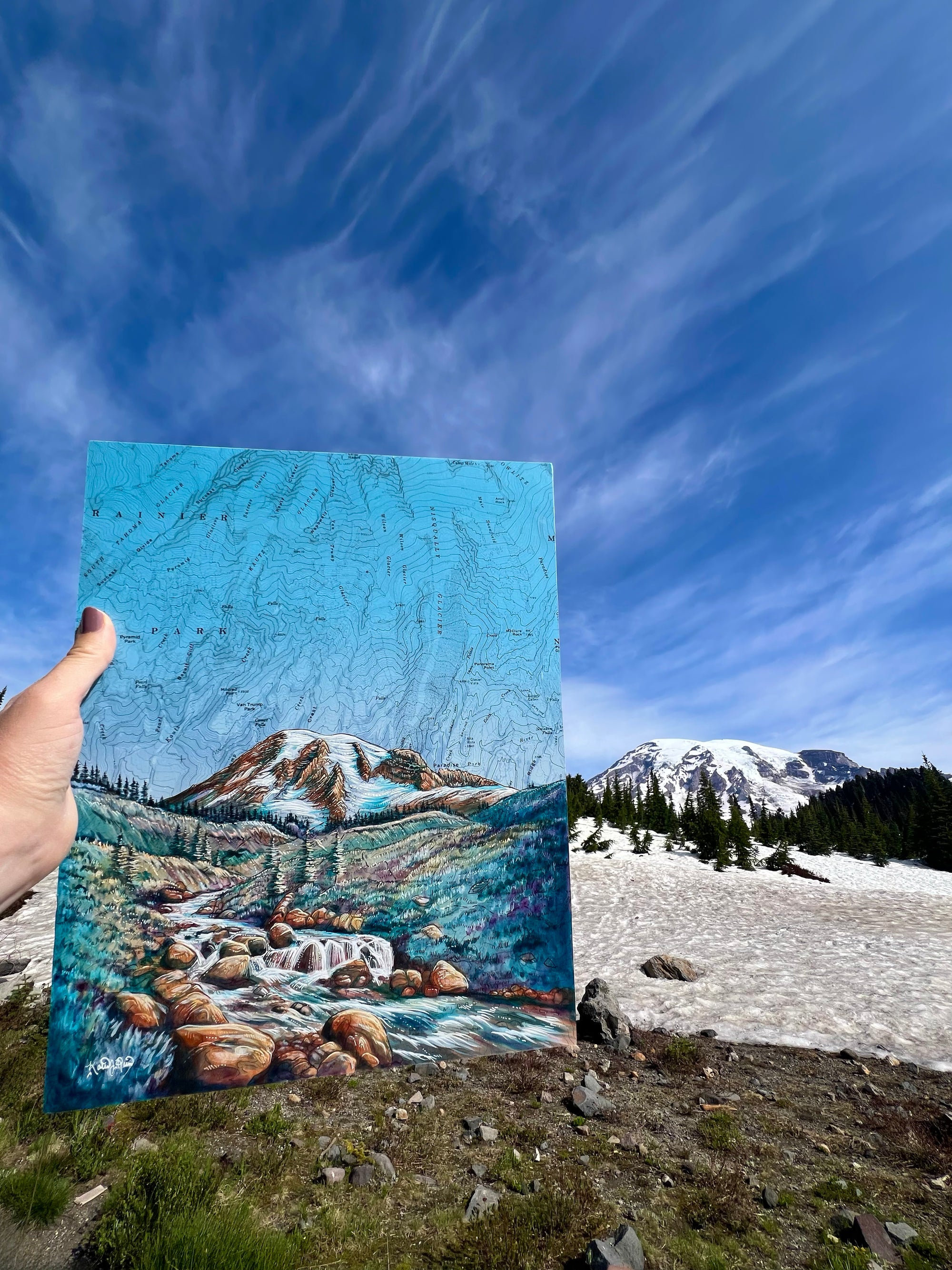 Mt Rainier Paradise Original Painting