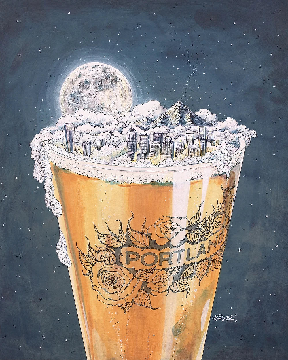 final switchback print of beervana in portland oregon by Katie Jeanne Reim