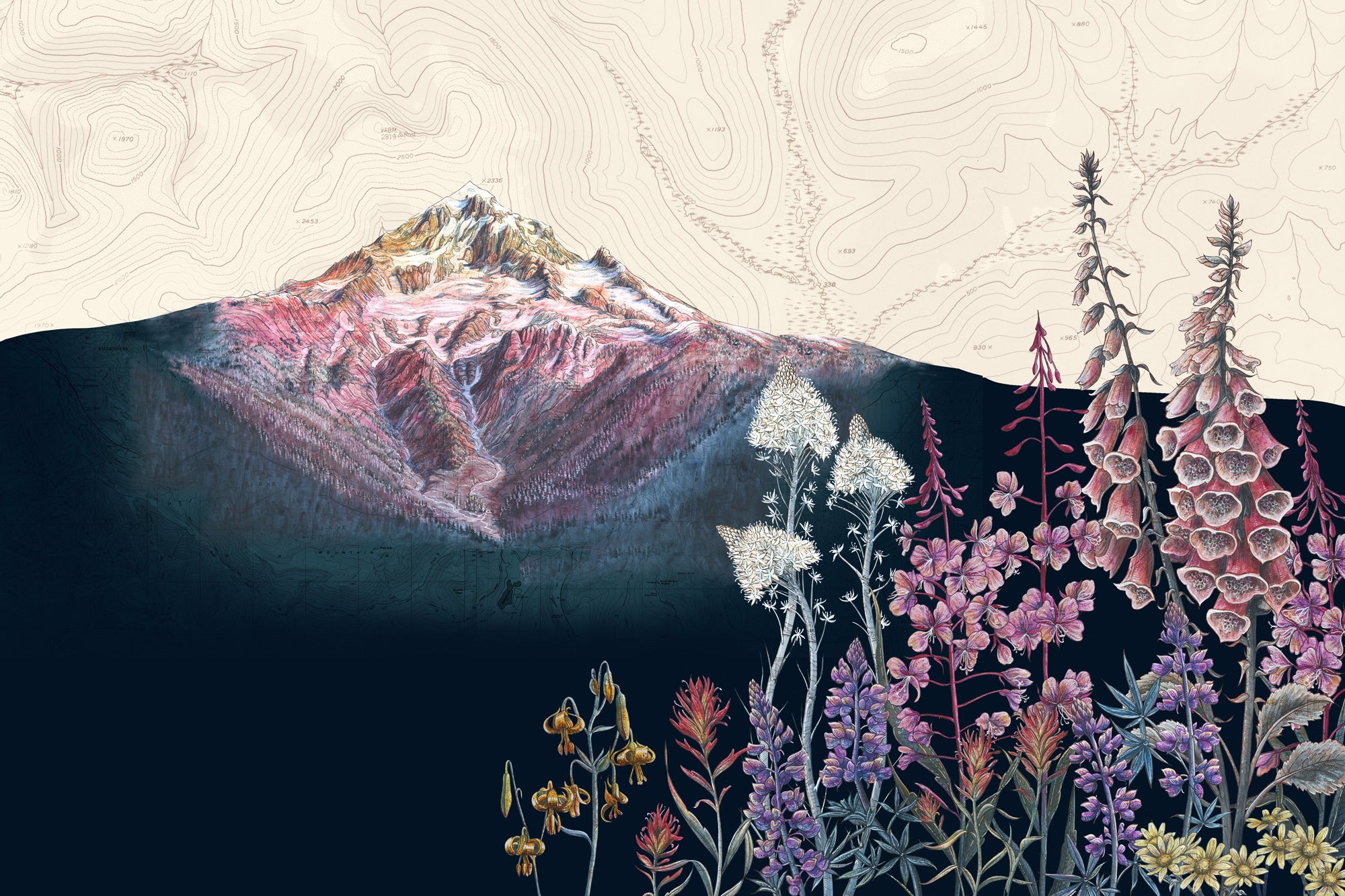final switchback painting with Katie Jeanne Reim's signature art work